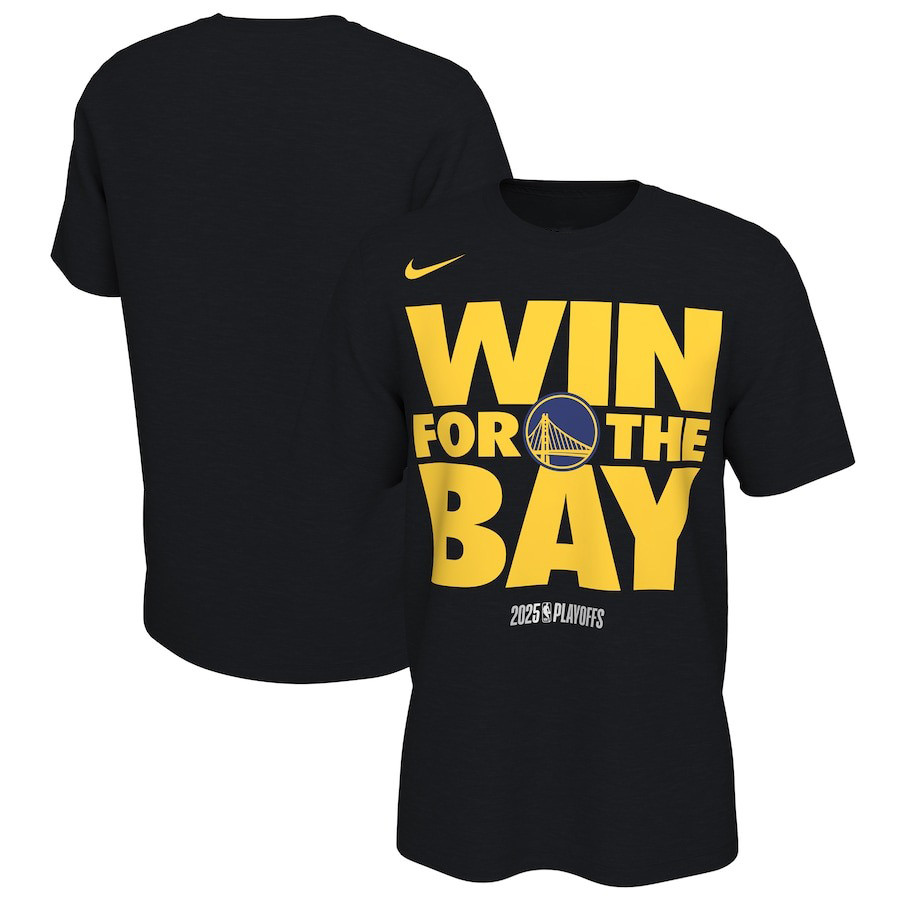 Nike Black Golden State Warriors 2025 NBA Playoffs On-Court Mantra T-Shirt Fans Gift Ideas Oregontrailrvpk Shirt