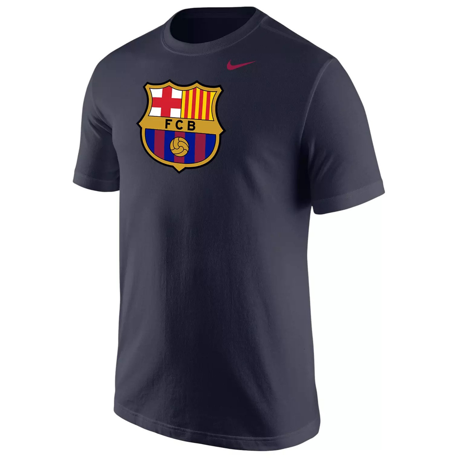 Nike Men's FC Barcelona Navy Logo Core T-Shirt Best Gift For Football Lovers Oregontrailrvpk Shirt