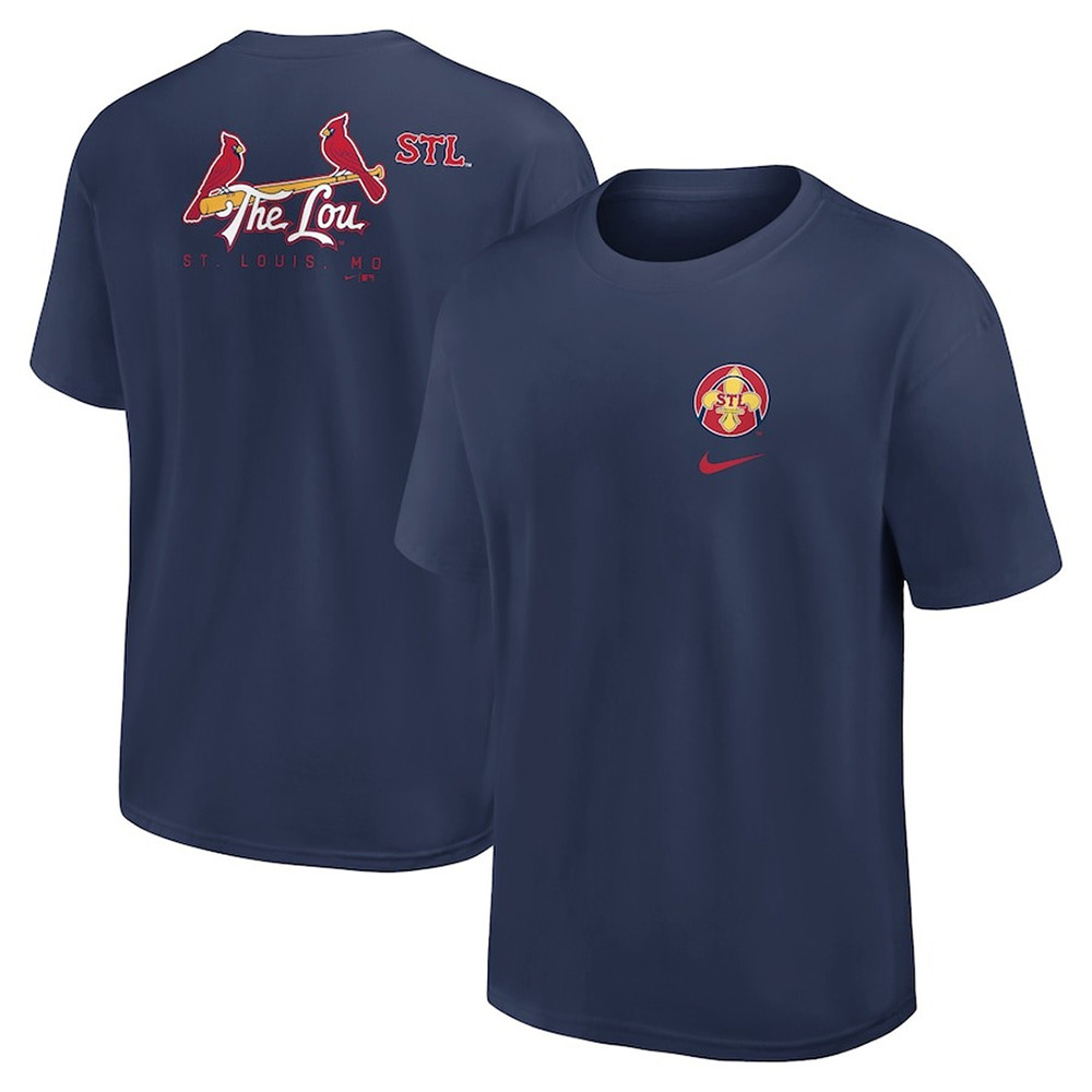Nike Navy 2024 St Louis Cardinals City Connect Max 90 T-Shirt Baseball Player Gift Ideas Oregontrailrvpk Shirt