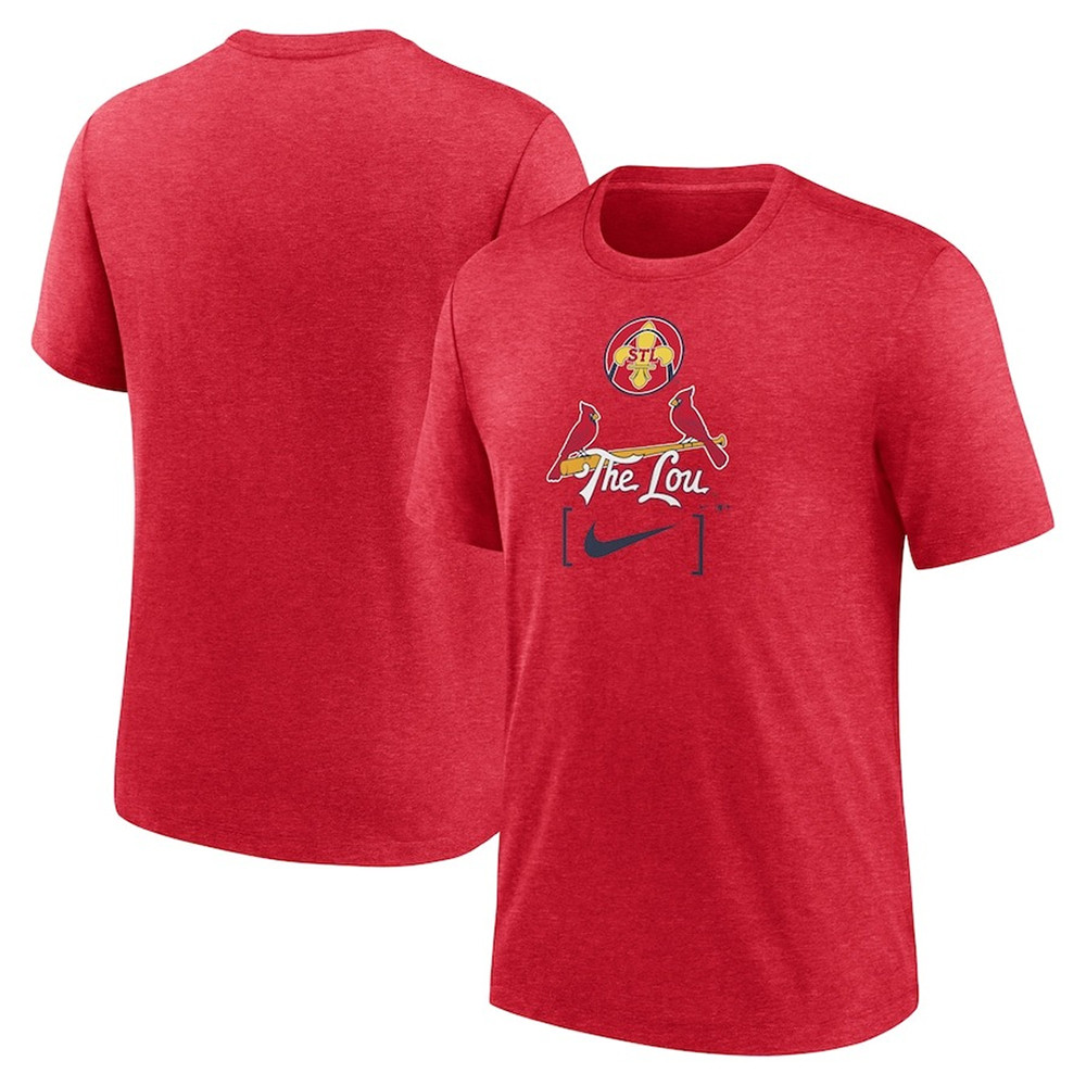 Nike Red St Louis Cardinals 2024 City Connect Tri-Blend T-Shirt Baseball Enthusiast Gifts Oregontrailrvpk Shirt