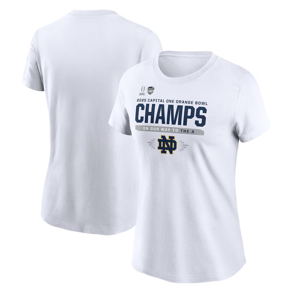 Nike White Notre Dame Fighting Irish College Football Playoff 2025 Orange Bowl Champions Shirt Oregontrailrvpk Shirt