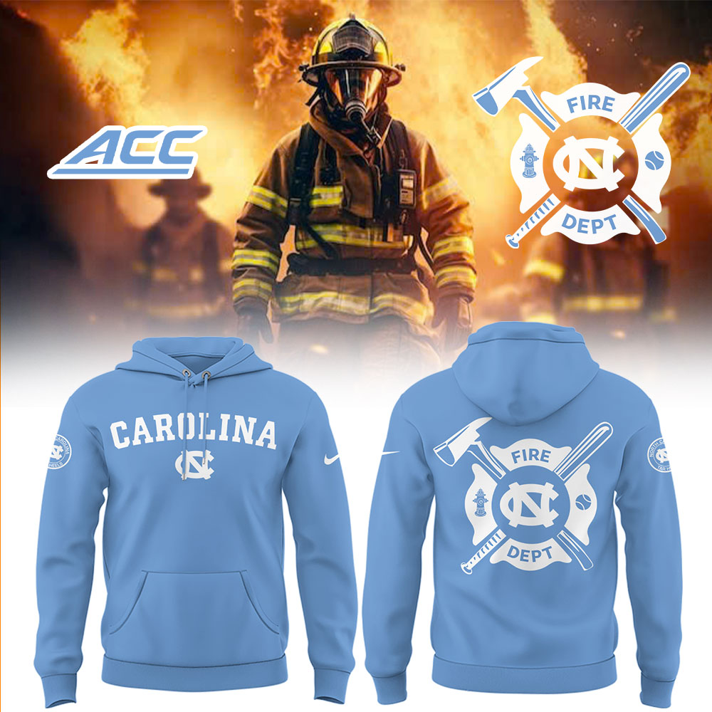 North Carolina Baseball x Firefighter Appreciation Night Hoodie Gift Ideas For Baseball Players