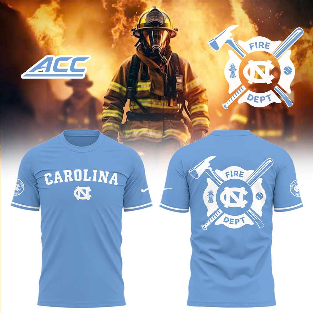 North Carolina Baseball x Firefighter Appreciation Night T-Shirt For Baseball Players Oregontrailrvpk Shirt