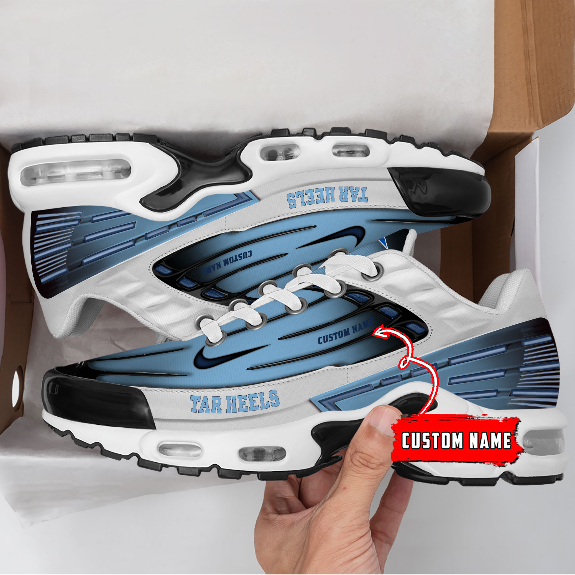 North Carolina Tar Heels Air Max Plus Shoes Sneakers For Men And Women