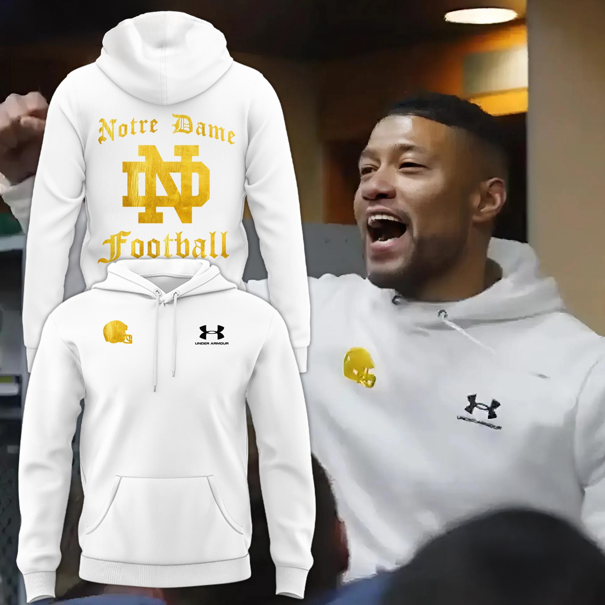 Notre Dame Fighting Irish Football 2024 Shamrock Series Hoodie Best