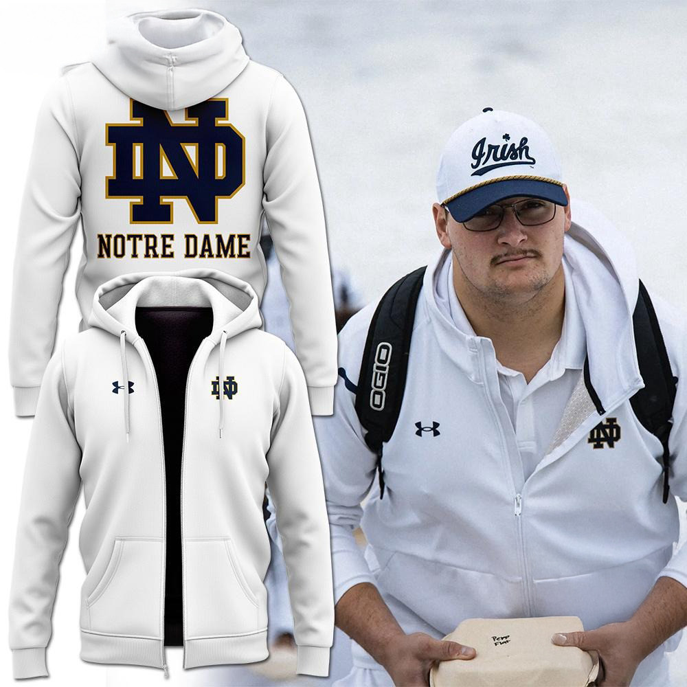 Notre Dame Fighting Irish Football New Zip Hoodie Football