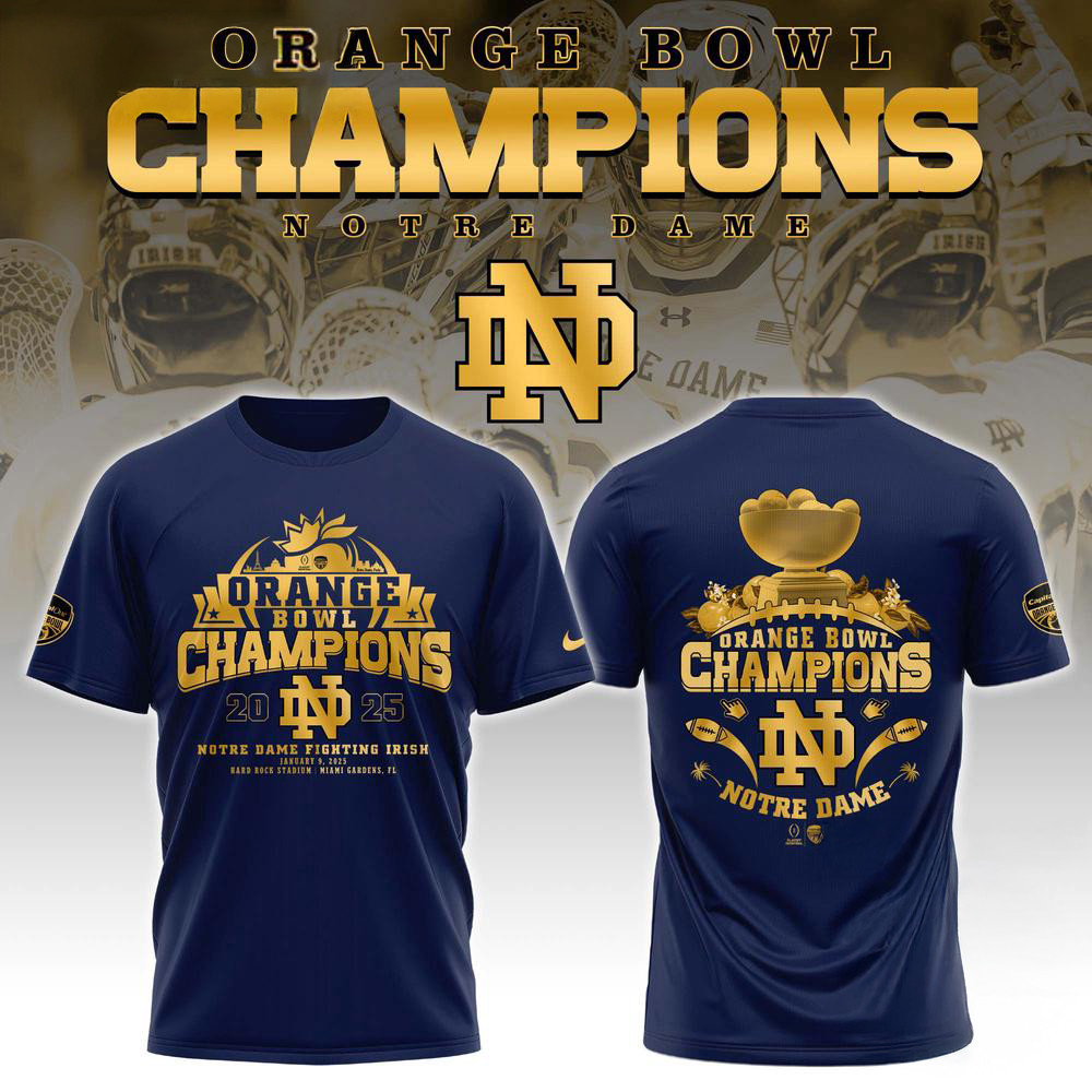 Notre Dame Fighting Irish NCAA Orange Bowl Champions Shirt Football Oregontrailrvpk Shirt