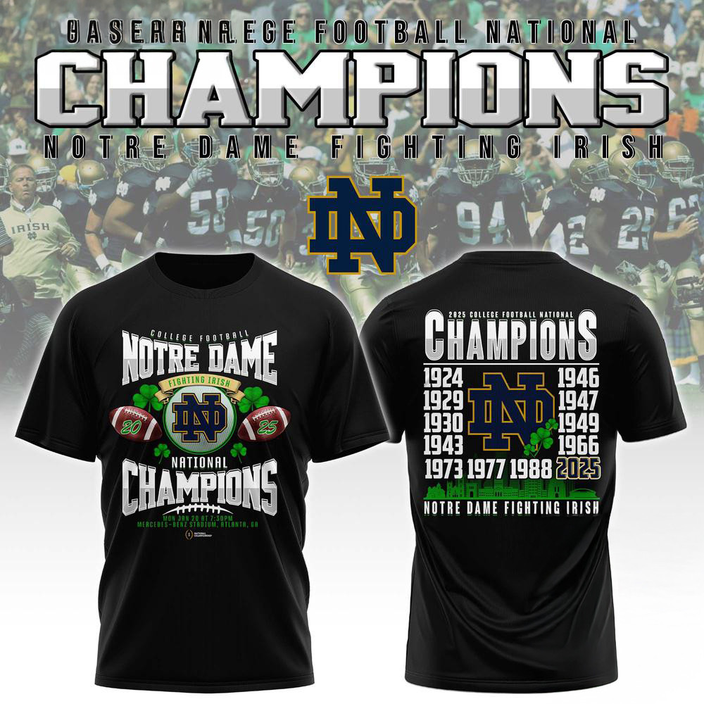 Notre Dame Football NCAA National Champions T-Shirt For Football Fan Oregontrailrvpk Shirt
