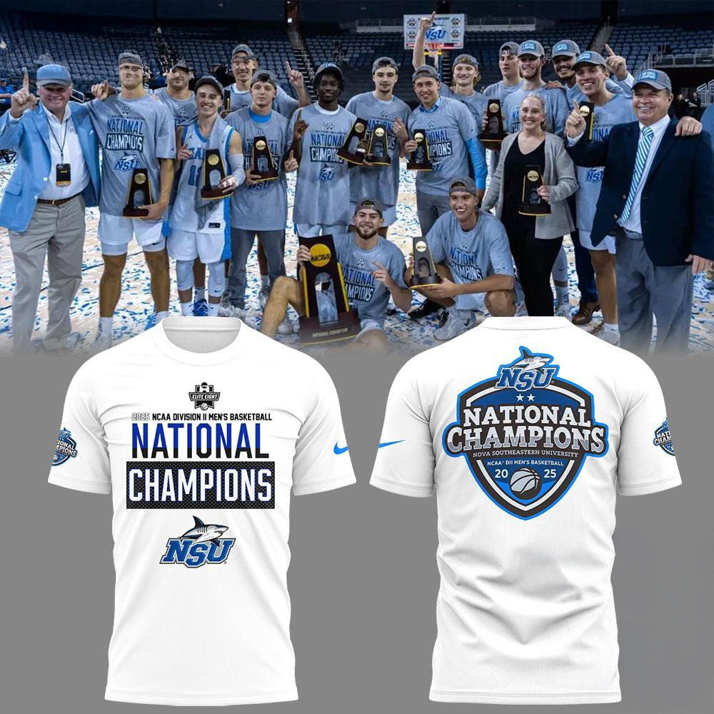 Nova Southeastern 2025 NCAA Division II Men's Basketball x National Champions Shirt Oregontrailrvpk Shirt