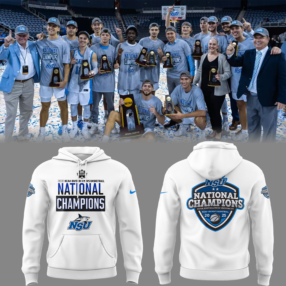 NSU Men's Basketball x National Champions Hoodie Great Gifts For Basketball Players
