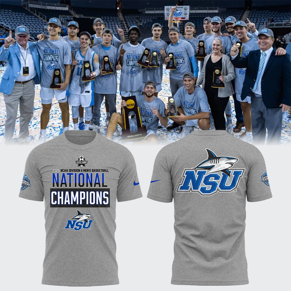 NSU Men's Basketball x National Champions T-Shirt Good Gifts For Basketball Players Oregontrailrvpk Shirt