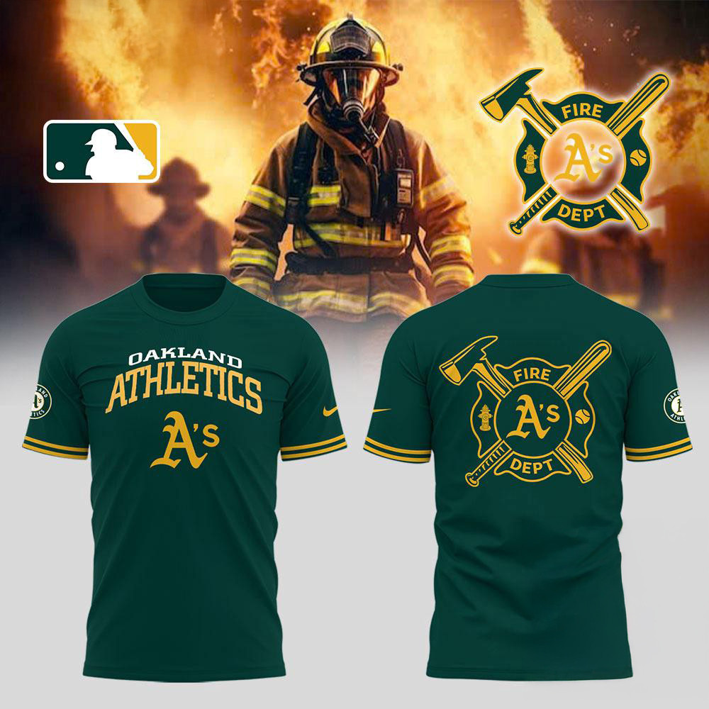 Oakland Athletics x Firefighter Appreciation Night Shirt Gift For Baseball Fan Oregontrailrvpk Shirt