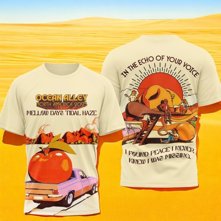 Ocean Alley North America Tour 2025 3D Shirt Gifts For Rock band Fans Oregontrailrvpk Shirt
