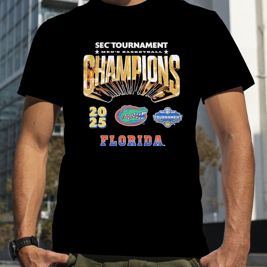 Official Florida Gators 2025 SEC MBB Tournament Champions T-Shirt Gift For Basketball Lover Oregontrailrvpk Shirt