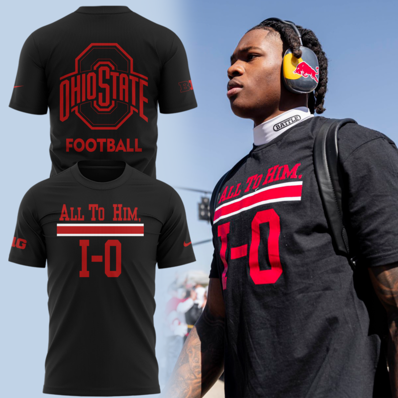 Ohio Football All To Him Black T-Shirt Present Ideas For Fan Oregontrailrvpk Shirt