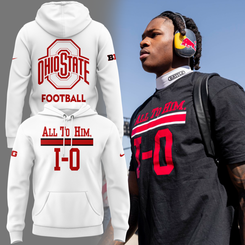 Ohio Football All To Him White Hoodie Unique