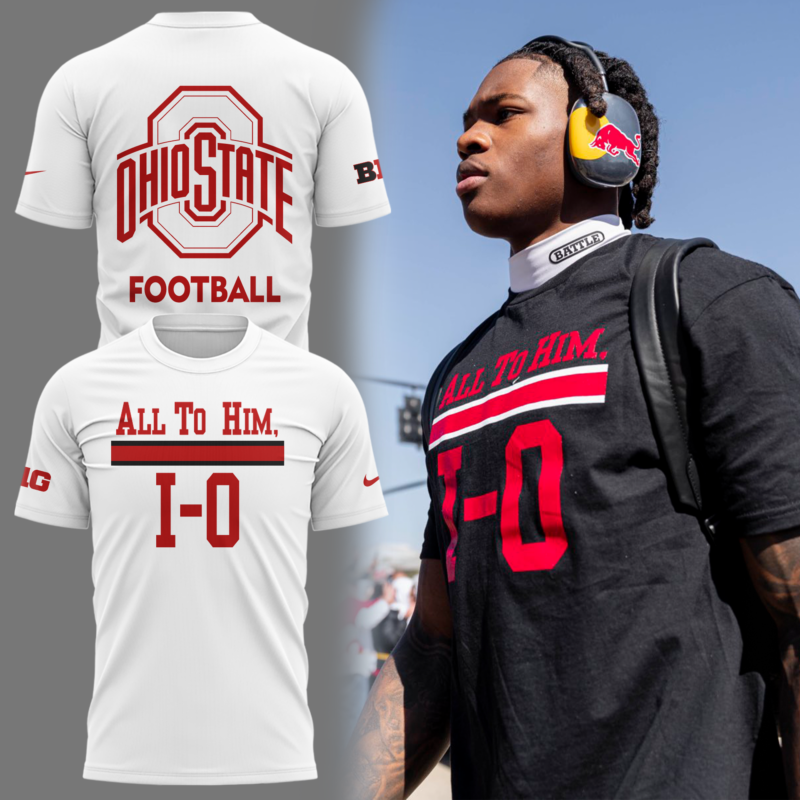 Ohio Football All To Him White T-Shirt Best Oregontrailrvpk Shirt