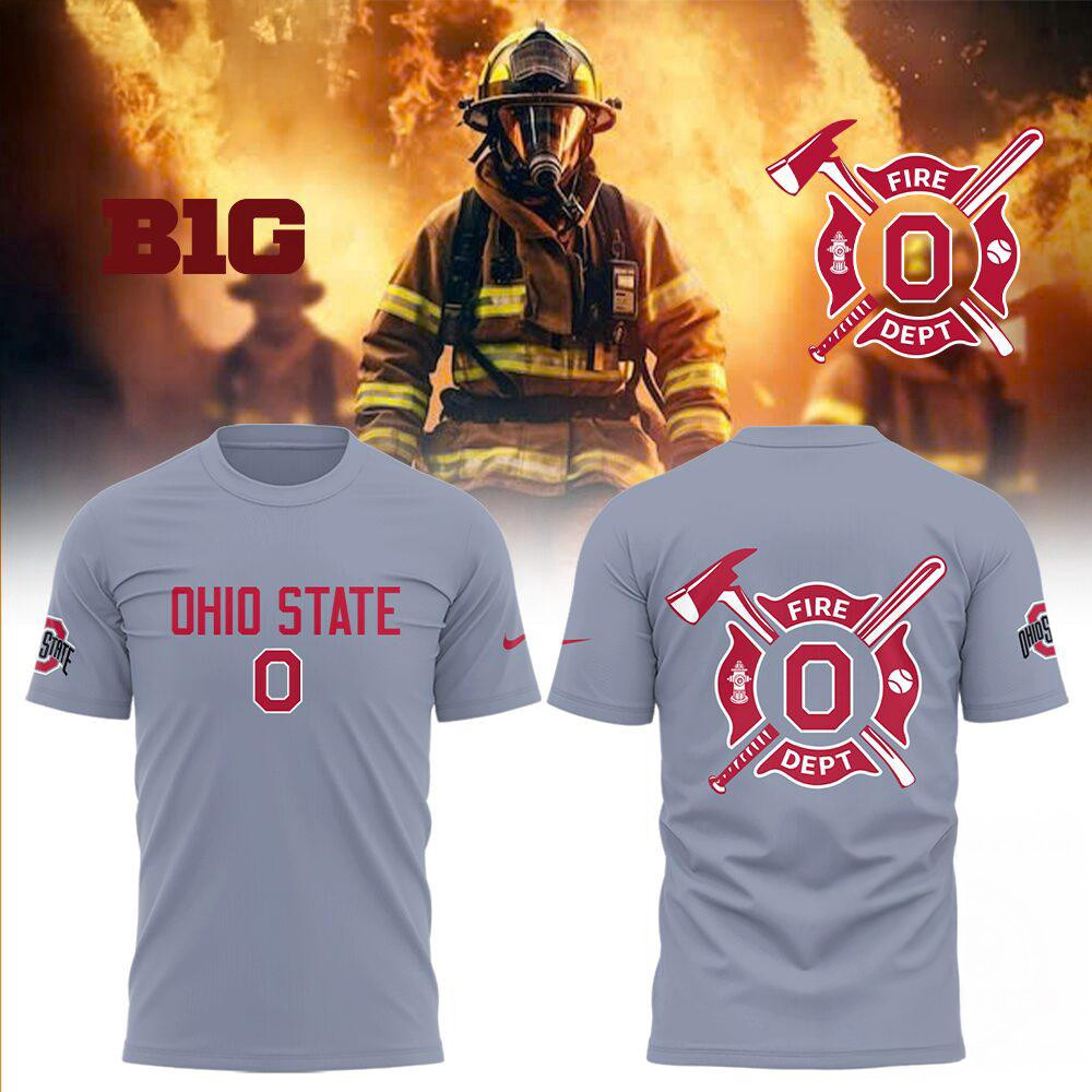 Ohio State Baseball x Firefighter Appreciation Night 3D Print Shirt Baseball Team Gift Ideas Oregontrailrvpk Shirt