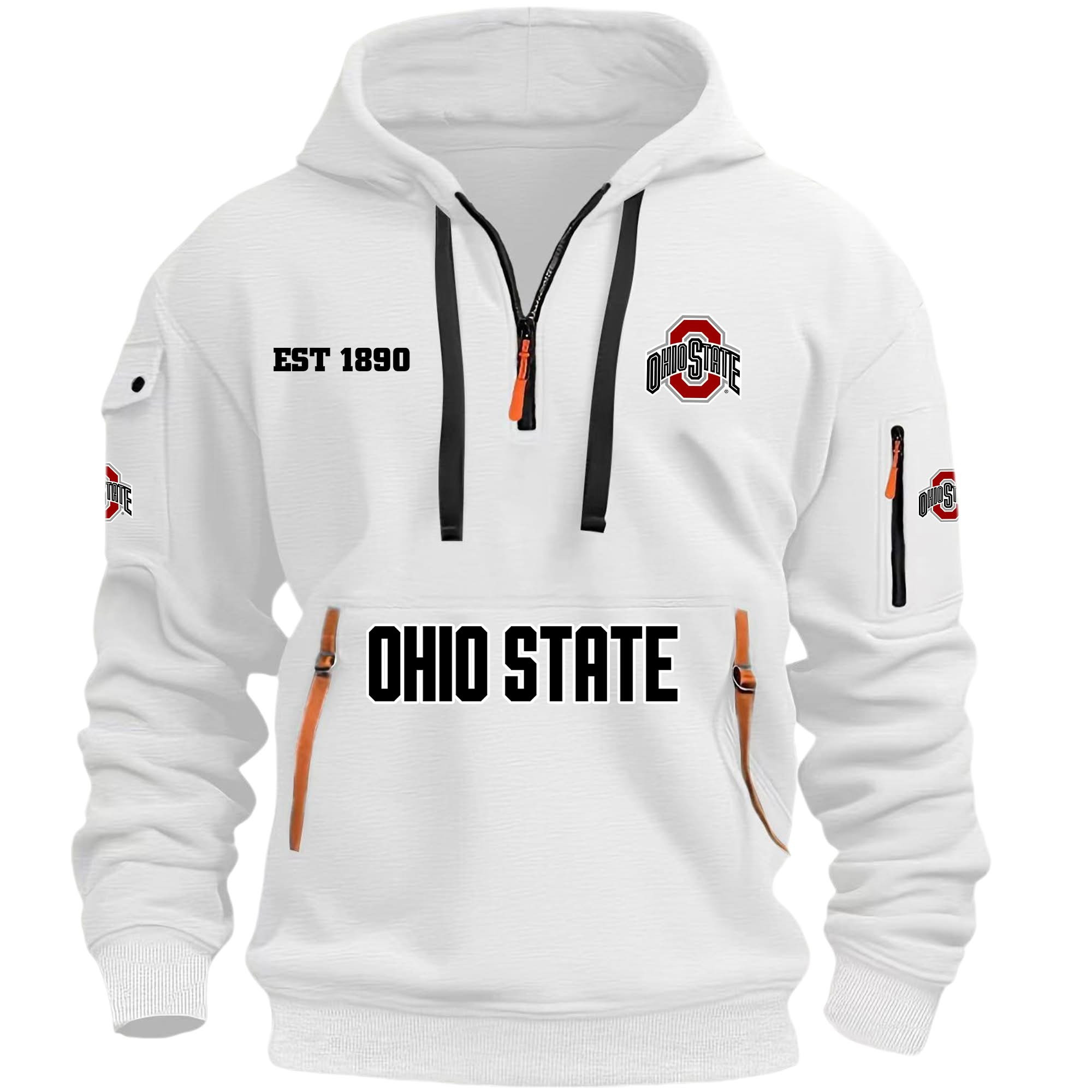 Ohio State Buckeyes Champion Half Zipper Hoodie EST 1890 Quarter Zip Hoodie Merch