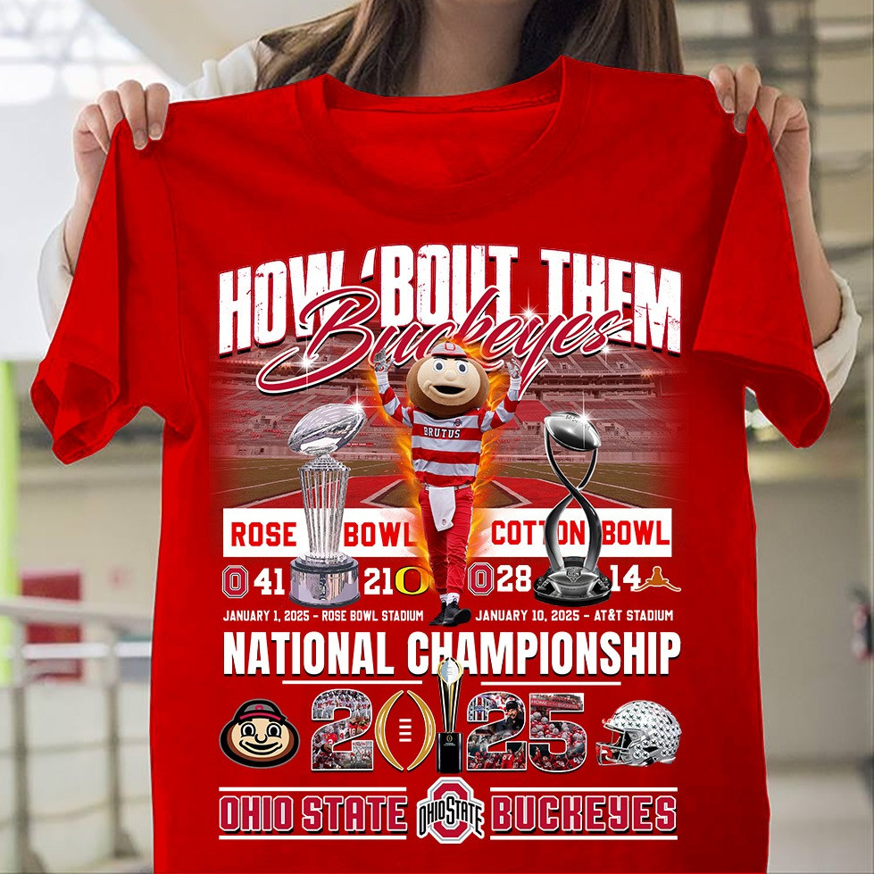 Ohio State Buckeyes National Championship 2025 T-Shirt Rose Bowl Cotton Bowl Go Buckeyes Oregontrailrvpk Shirt