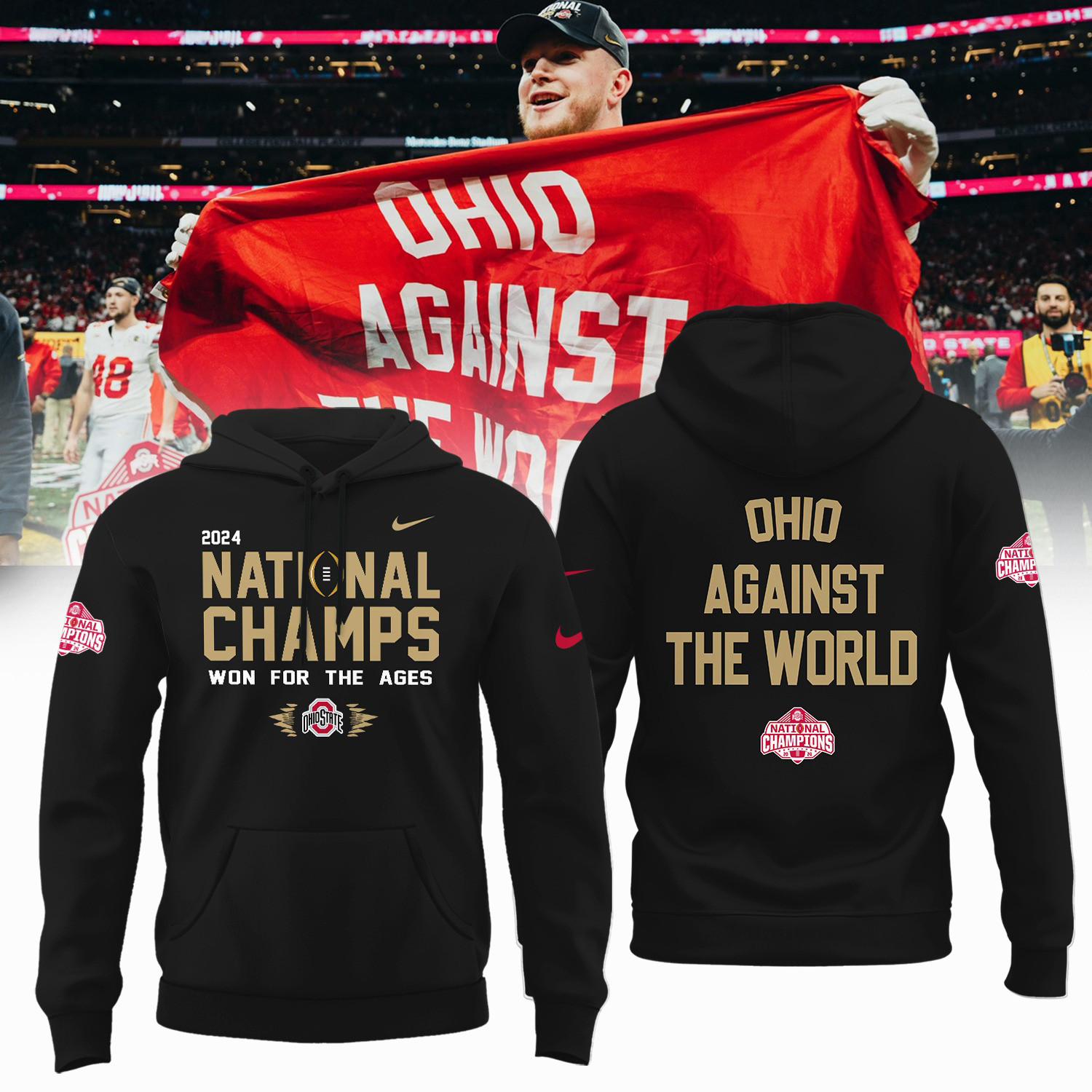 Ohio State Buckeyes NCAA National Champions Hoodie Ohio Against The World