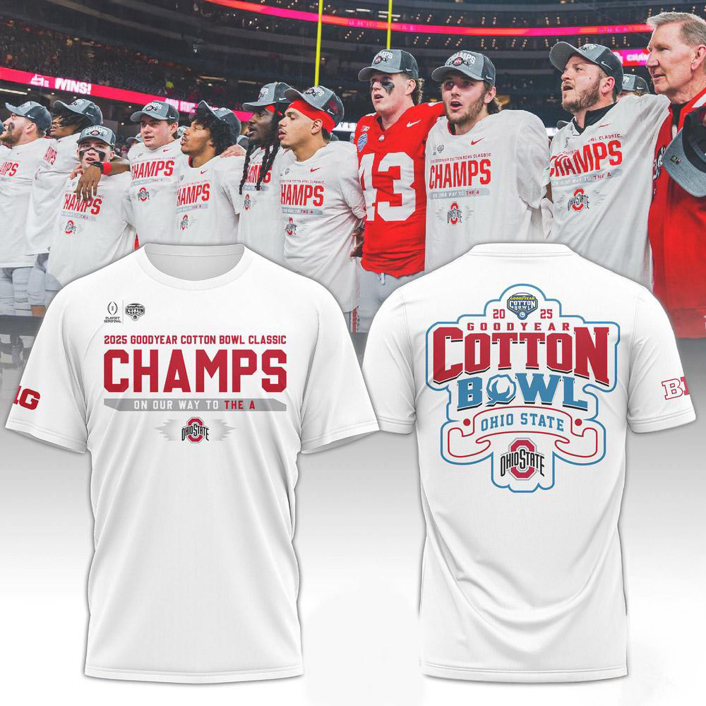 Ohio State Football Cotton Bowl Champions 2025 T-Shirt For Football Fans Oregontrailrvpk Shirt