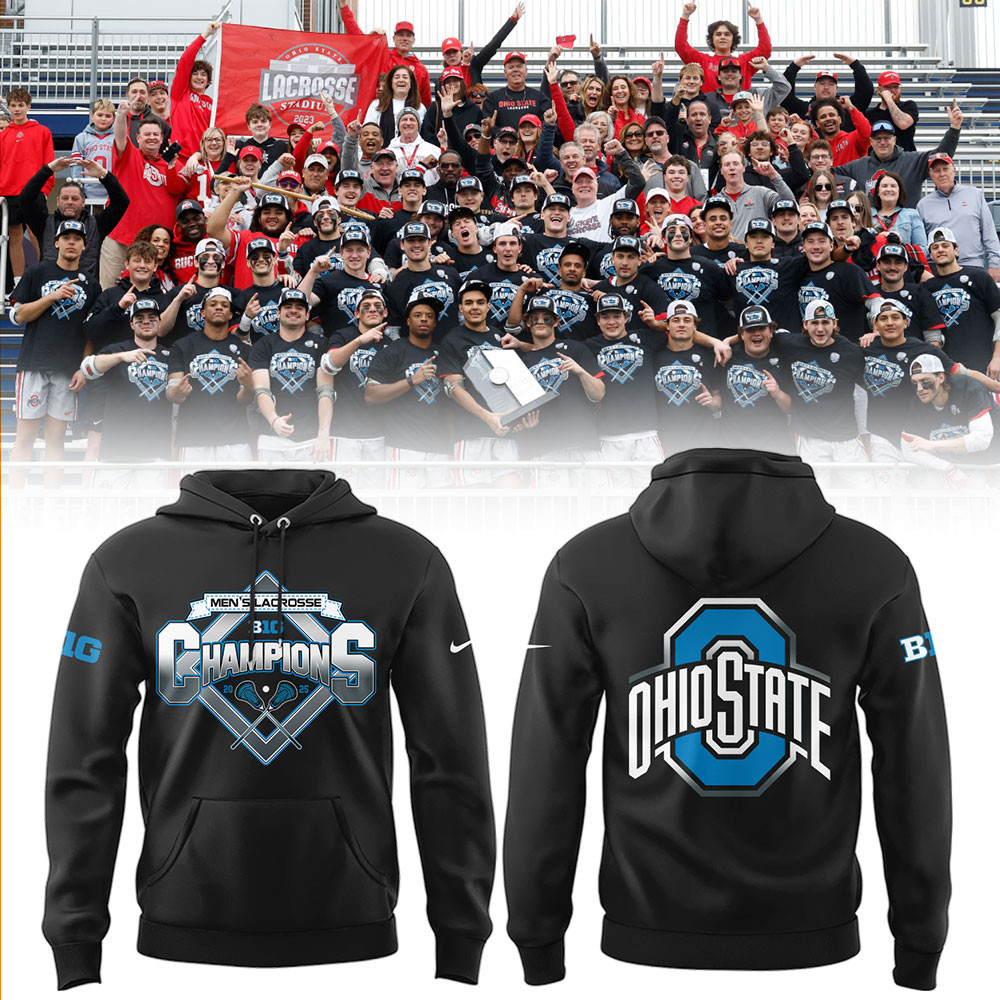 Ohio State Men Lacrosse Big 10 Champions Hoodie Gifts For Husband