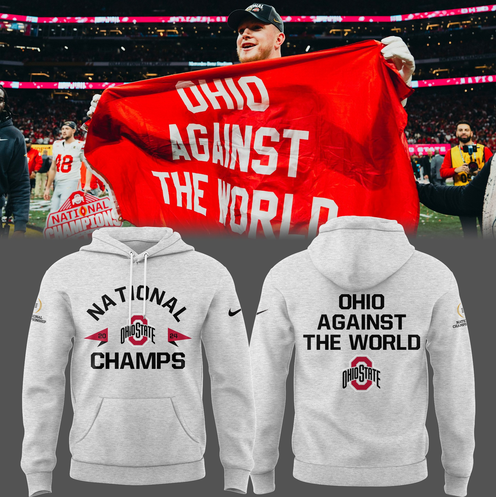 Ohio State National Champions Hoodie Ohio Against The World Buckeyes