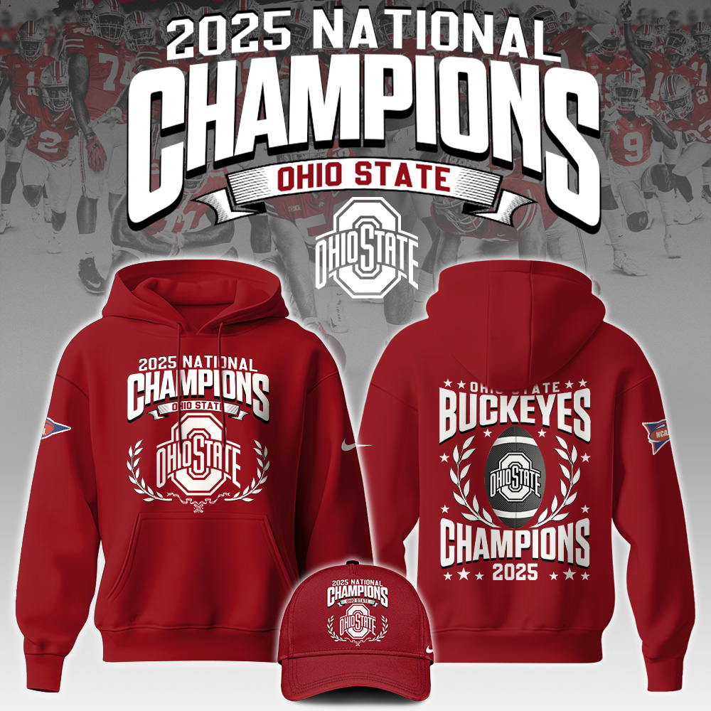 Ohio State National Champions New Hoodie 2025 Presents For Football Players
