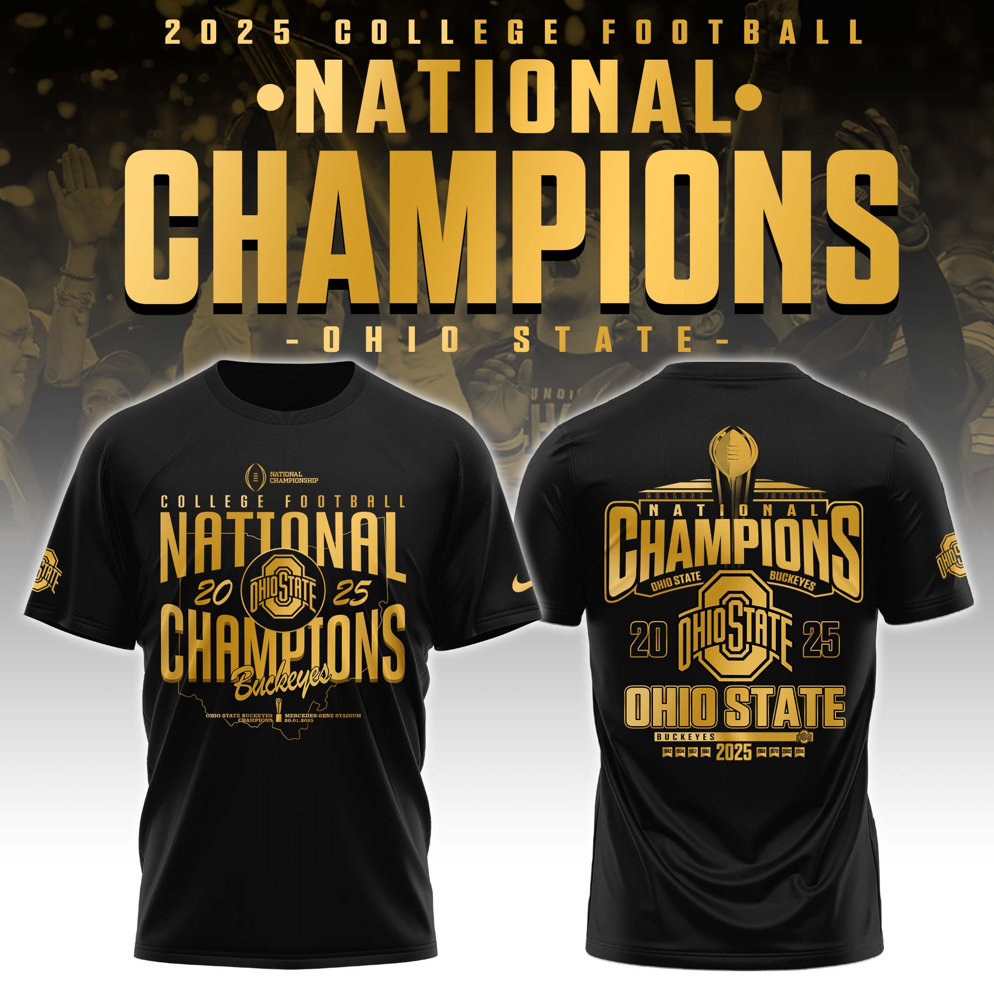 Ohio State National Champions New T-Shirt 2025 Presents For Football Players Oregontrailrvpk Shirt