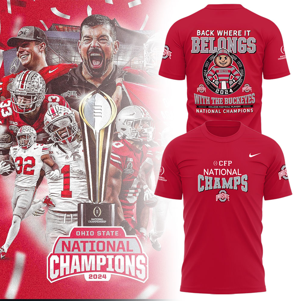 Ohio State National Champions New T-Shirt 2025 Small Gifts For Football Players Oregontrailrvpk Shirt
