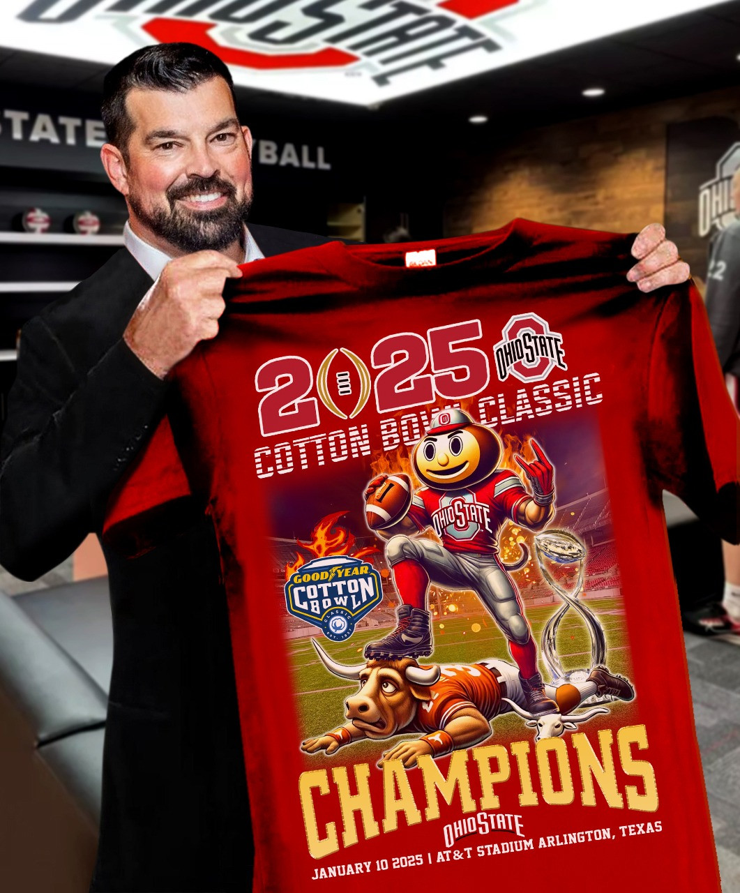 Ohio State National Champions T-Shirt 2025 Cotton Bowl Ohio State National Championship Oregontrailrvpk Shirt