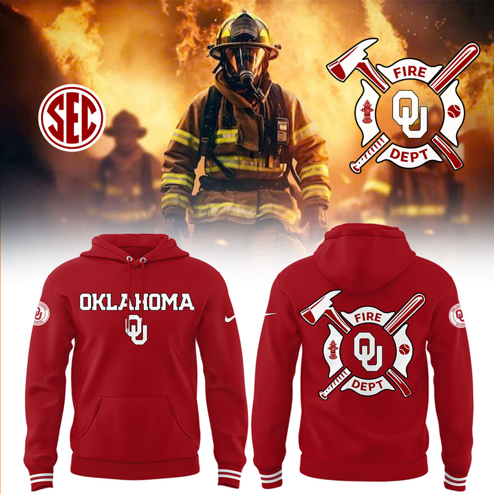 Oklahoma Baseball x Firefighter Appreciation Night Hoodie Unique Baseball Gifts