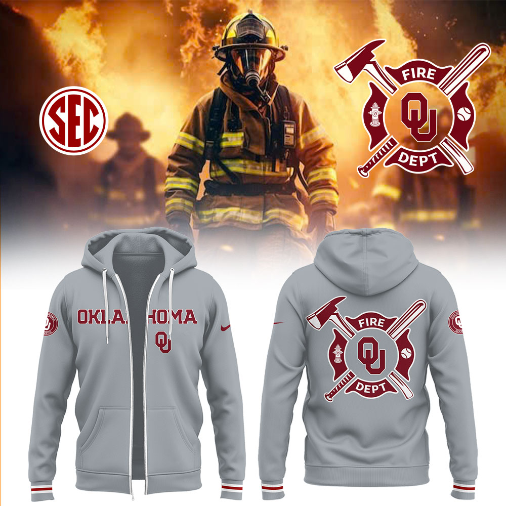 Oklahoma Baseball x Firefighter Appreciation Night Zip Hoodie