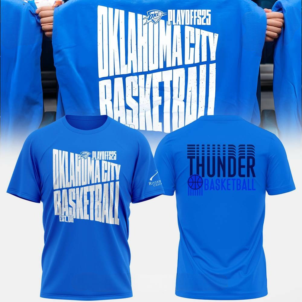 Oklahoma City Thunder 2025 Playoff Edition Shirt Unique Gifts For Football Fans Oregontrailrvpk Shirt