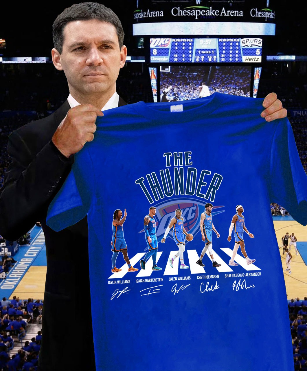 Oklahoma City Thunder Players Legends T-Shirtignature Basketball Oregontrailrvpk Shirt