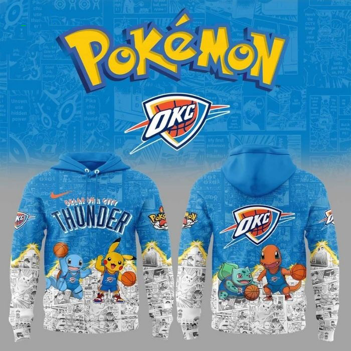 Oklahoma City Thunder Pokemon Hoodie Basketball Enthusiast Gifts