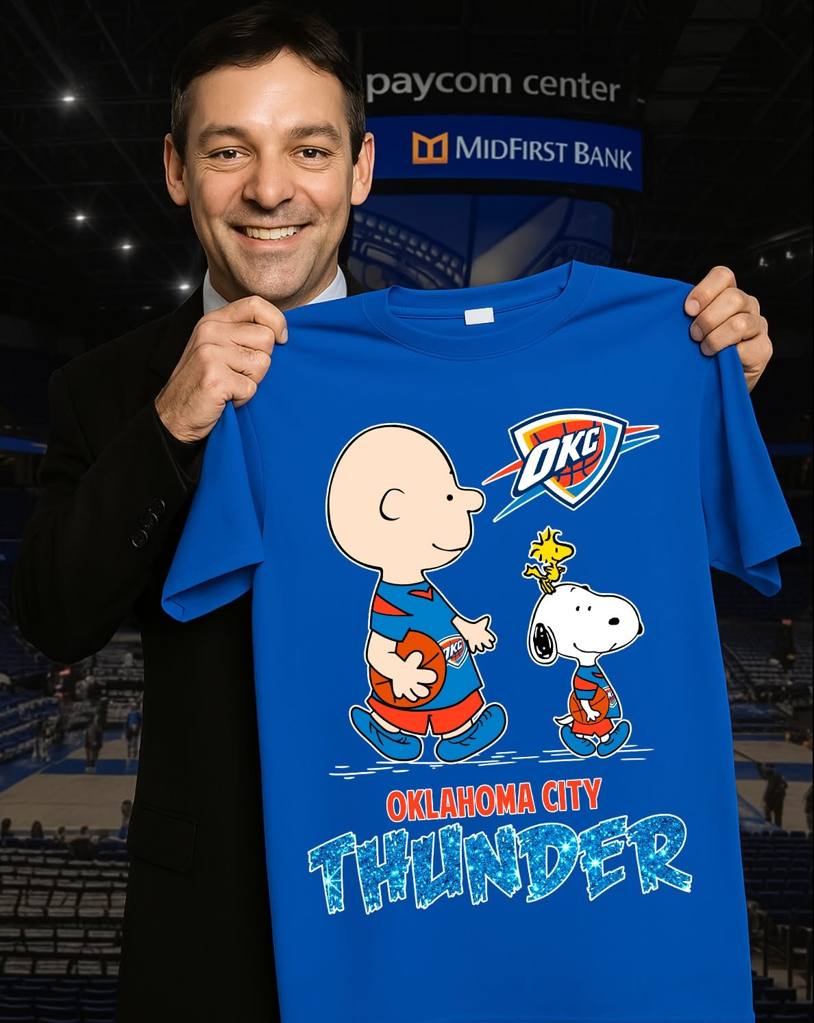 Oklahoma City Thunder Spirit Meets Peanuts T Shirt Basketball Enthusiast Gifts Oregontrailrvpk Shirt
