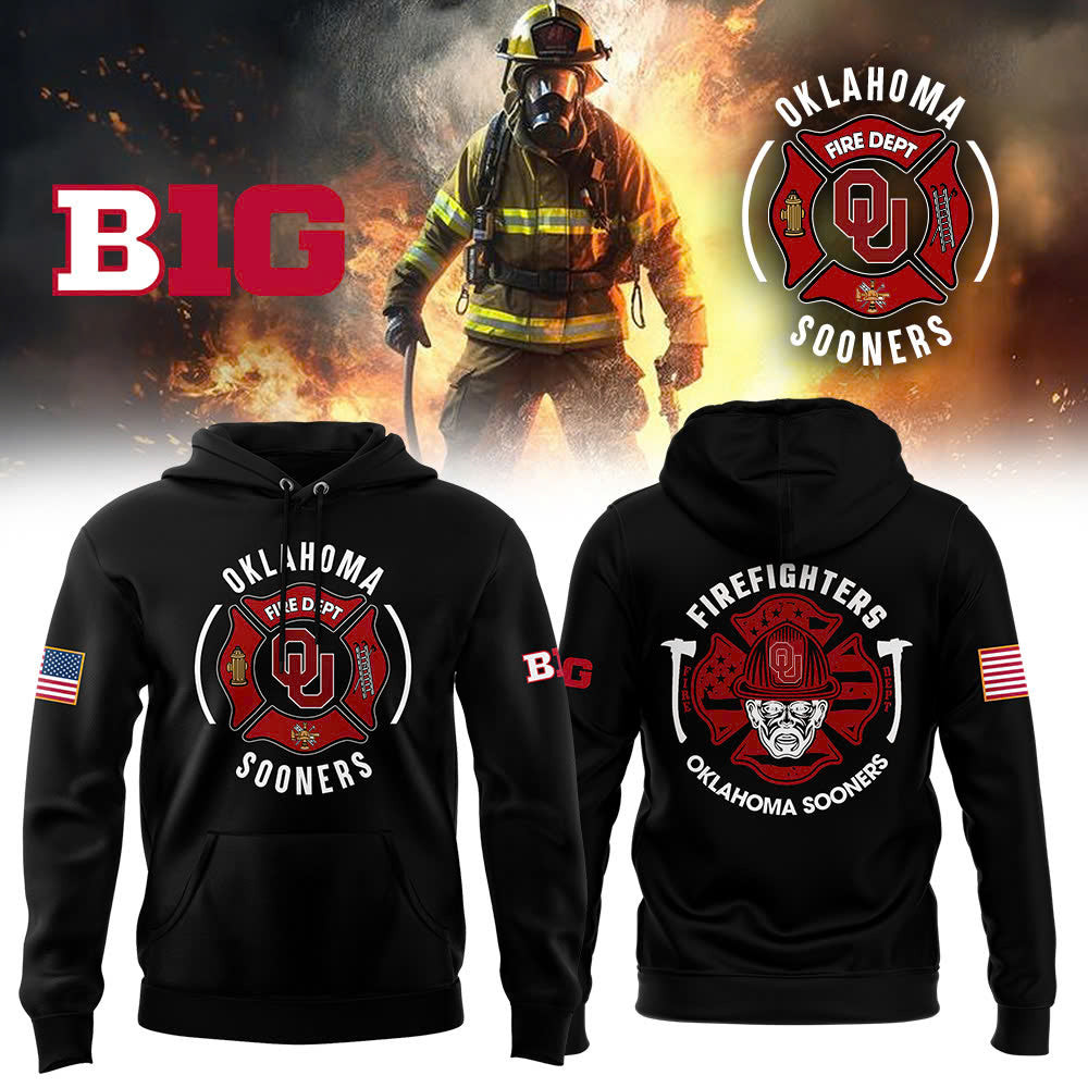 Oklahoma Sooners Firefighter Appreciation Football NCAA Hoodie
