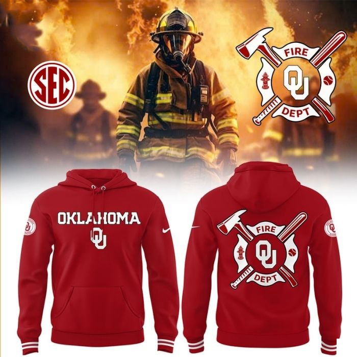 Oklahoma Sooners Firefighter Appreciation Hoodie Presents For Football Fans