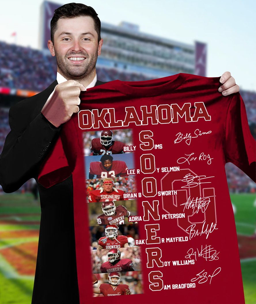 Oklahoma Sooners T-Shirt Oklahoma Sooners Football Signature Shirt Gifts For Football Fans Oregontrailrvpk Shirt