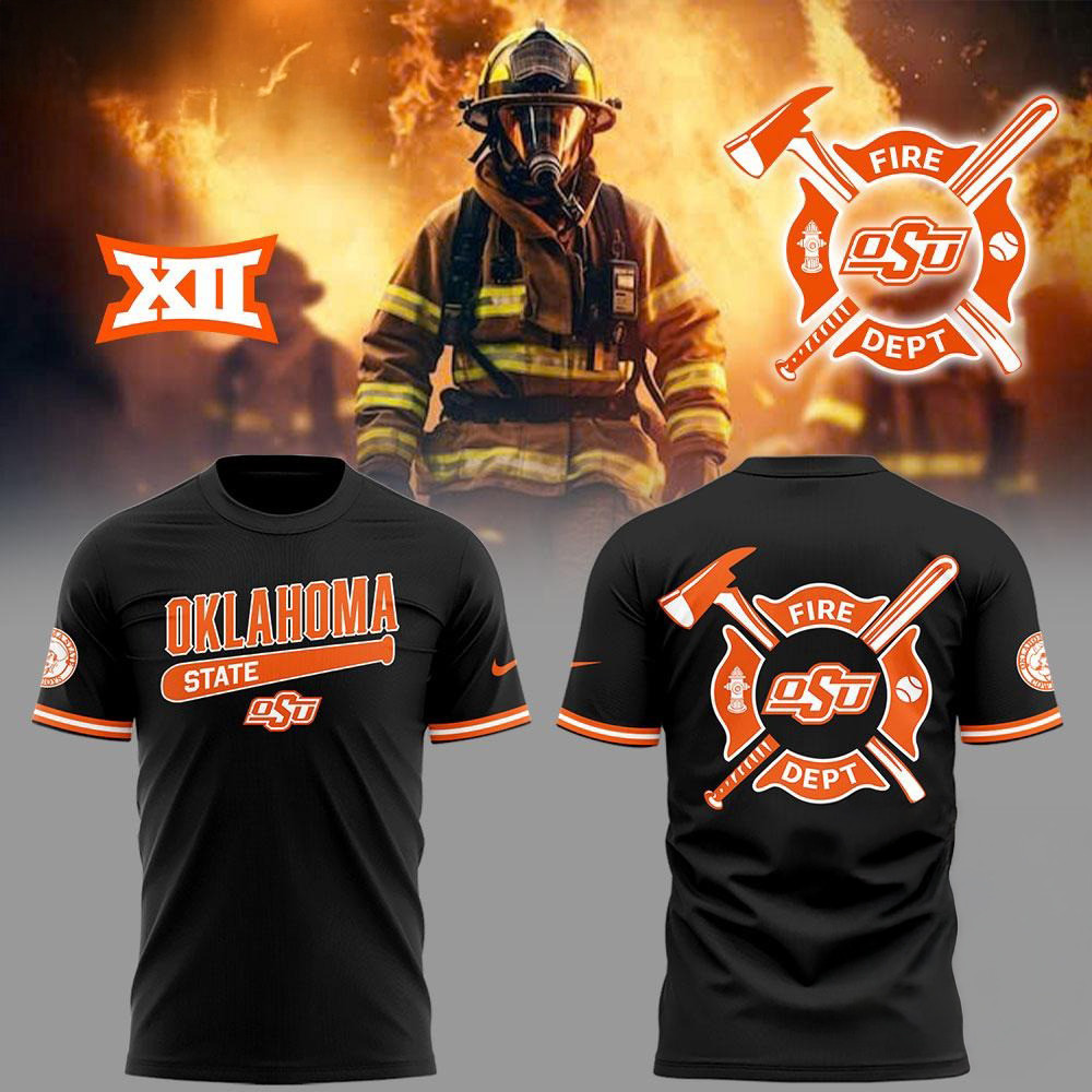 Oklahoma State Cowboys Baseball x Firefighter Appreciation Shirt Baseball Team Gift Ideas Oregontrailrvpk Shirt