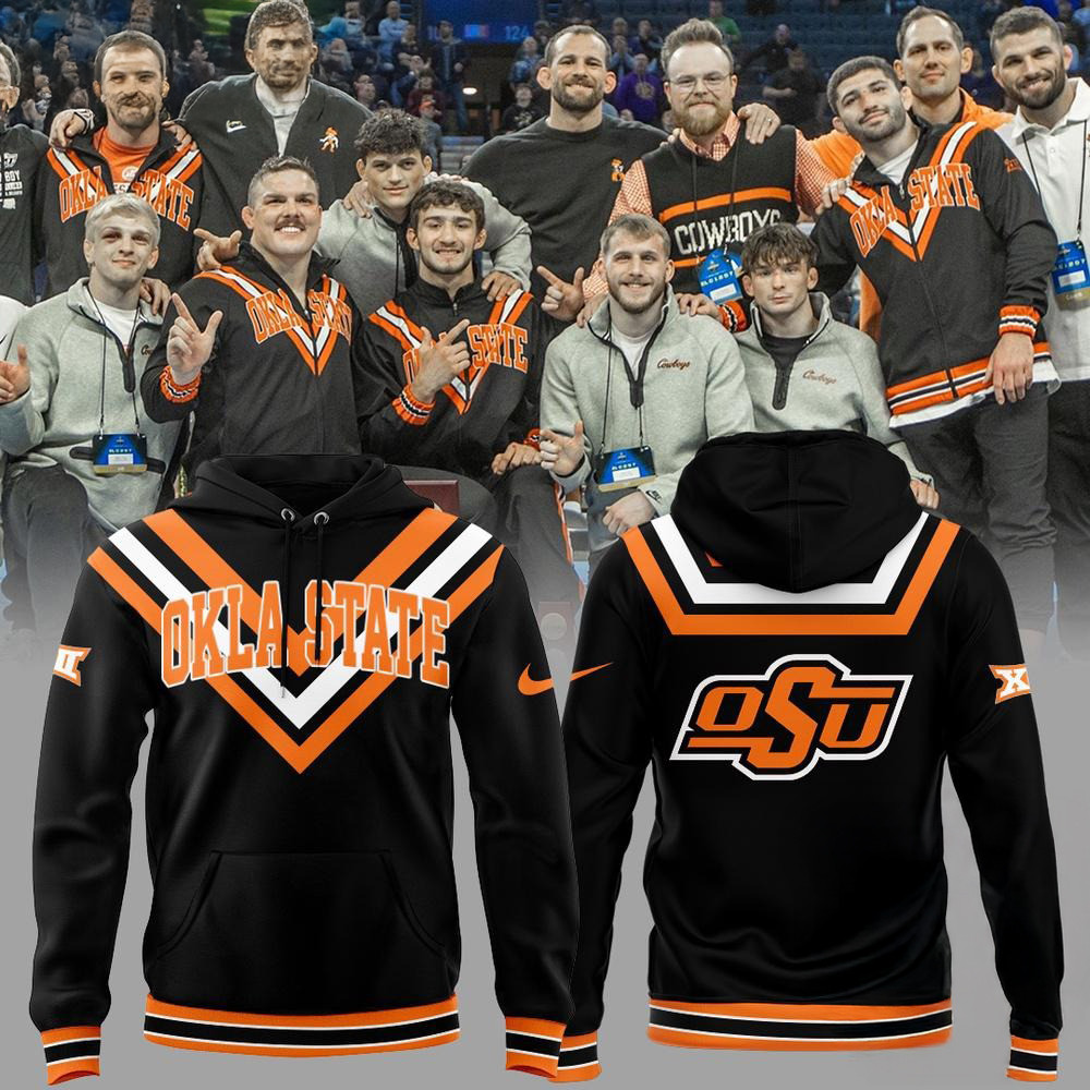 Oklahoma State Cowboys Wrestling Black Hoodie Football