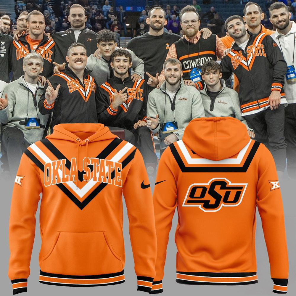 Oklahoma State Cowboys Wrestling Orange Hoodie Best