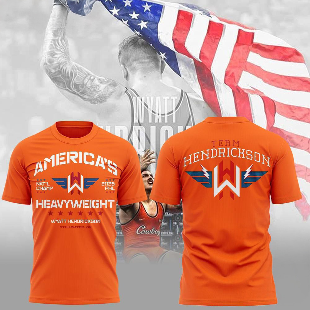 Oklahoma State Cowboys Wyatt Hendrickson Orange Shirt Unique Gifts For Football Lovers Oregontrailrvpk Shirt