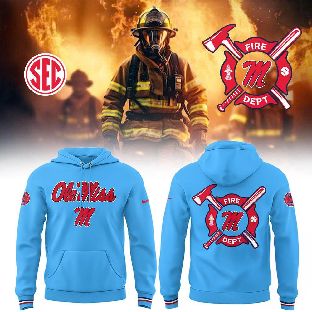 Ole Miss Rebels Baseball x Firefighter Appreciation Night Hoodie