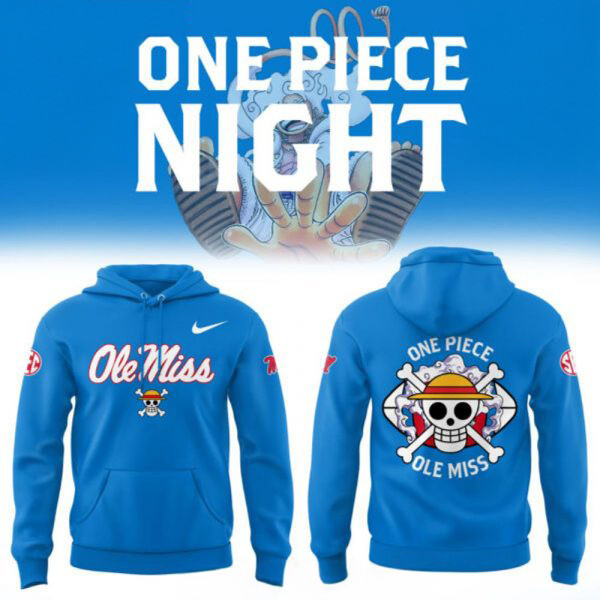 Ole Miss Rebels x One Piece Special Edition Hoodie Gifts For The Basketball Enthusiast