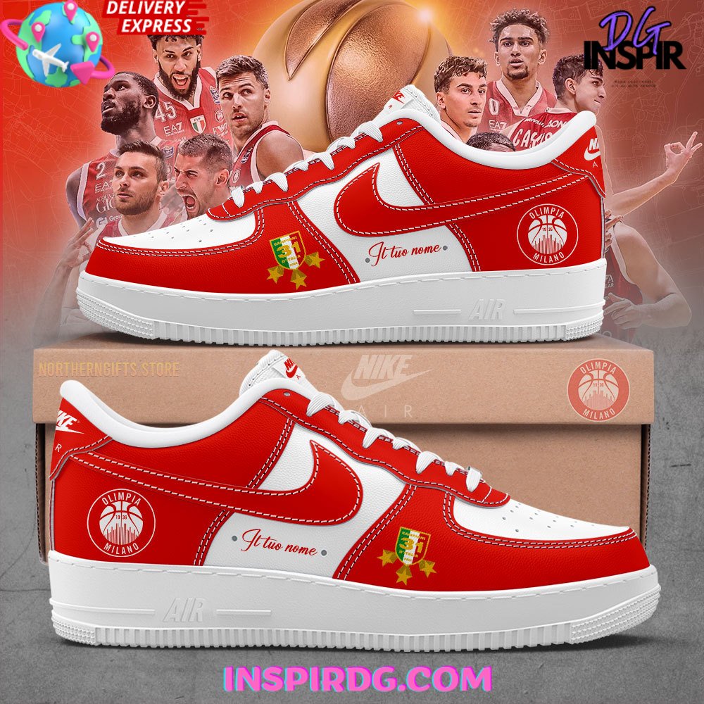 Olimpia Milano Personalized Air Force 1 Shoes