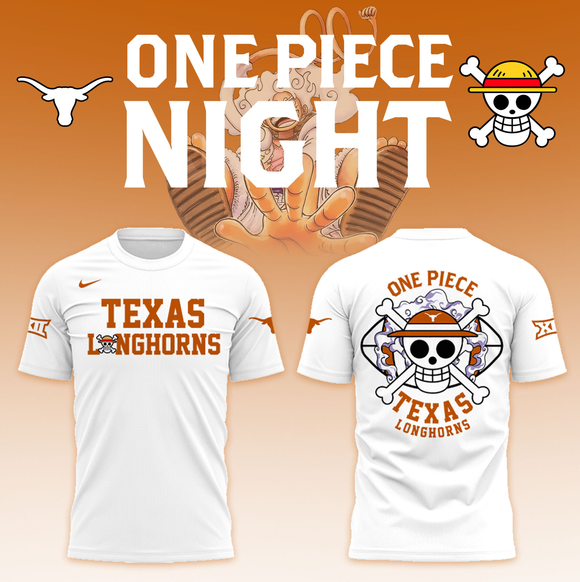 One Piece x Longhorns Shirt Best Basketball Gifts Oregontrailrvpk Shirt