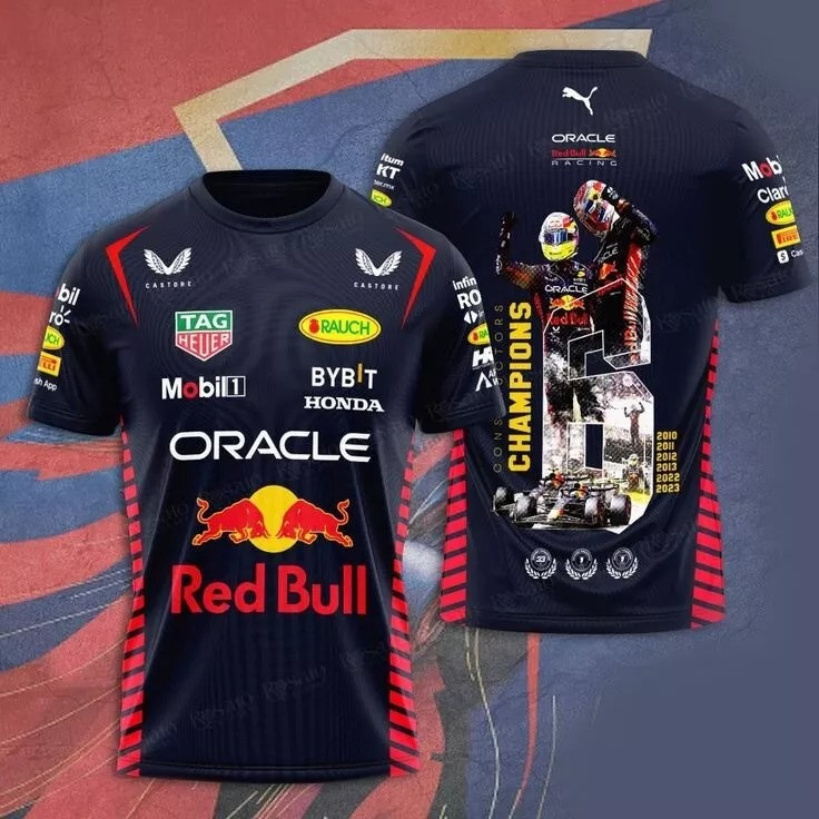 Oracle Red Bull Racing Team T-Shirt 3D Max Verstappen Gift For F1 Fans Oregontrailrvpk Shirt